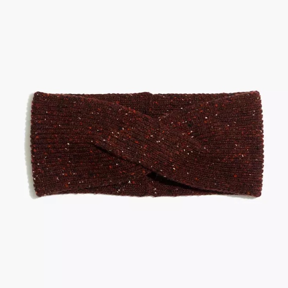 Madewell Knotted Wool Covered Headband Maroon